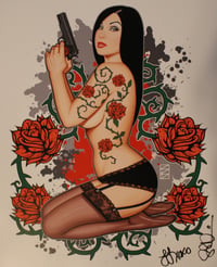 LAST ONE - 11x14 Every Rose Has Its Thorn Pinup