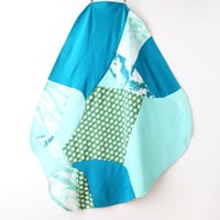 Image 1 of greens sweatshirt freestyle patchwork warm knit upcycled courtneycourtney baby blanket shower gift