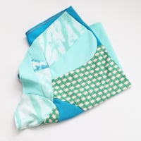 Image 5 of greens sweatshirt freestyle patchwork warm knit upcycled courtneycourtney baby blanket shower gift