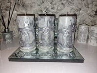 Image 2 of LARGE GREY MARBLE CANDLE SET 