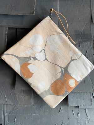 Image of hand marbled one of a kind pouch - no. 02