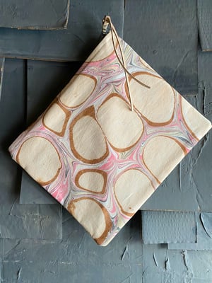 Image of hand marbled one of a kind pouch - no. 02