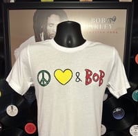 Image 1 of PEACE, LOVE & BOB tShirt 