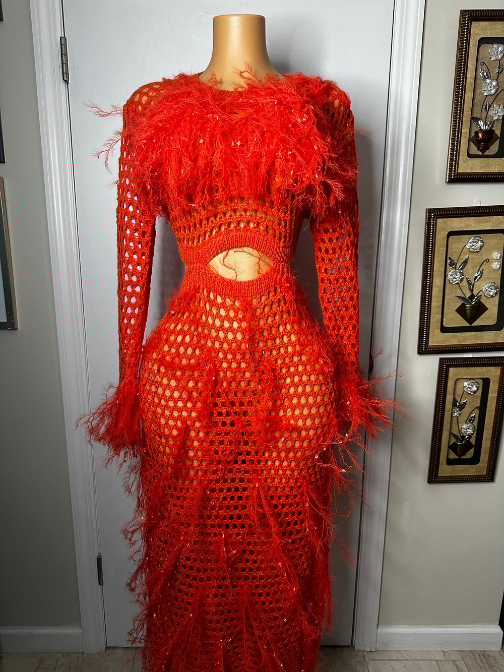 Refringe Dress (Orange )