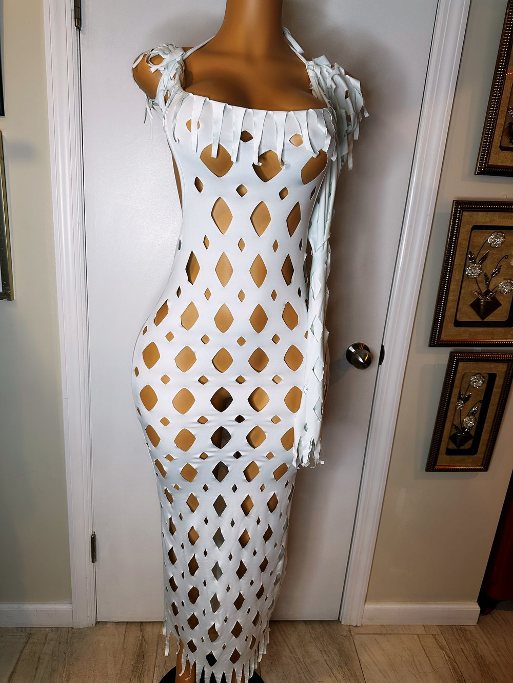 All white Jayda Dress