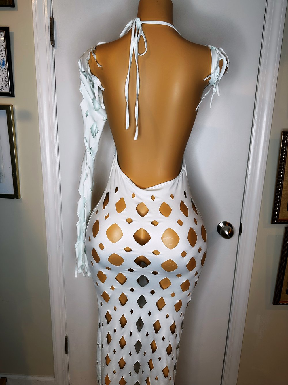 All white Jayda Dress