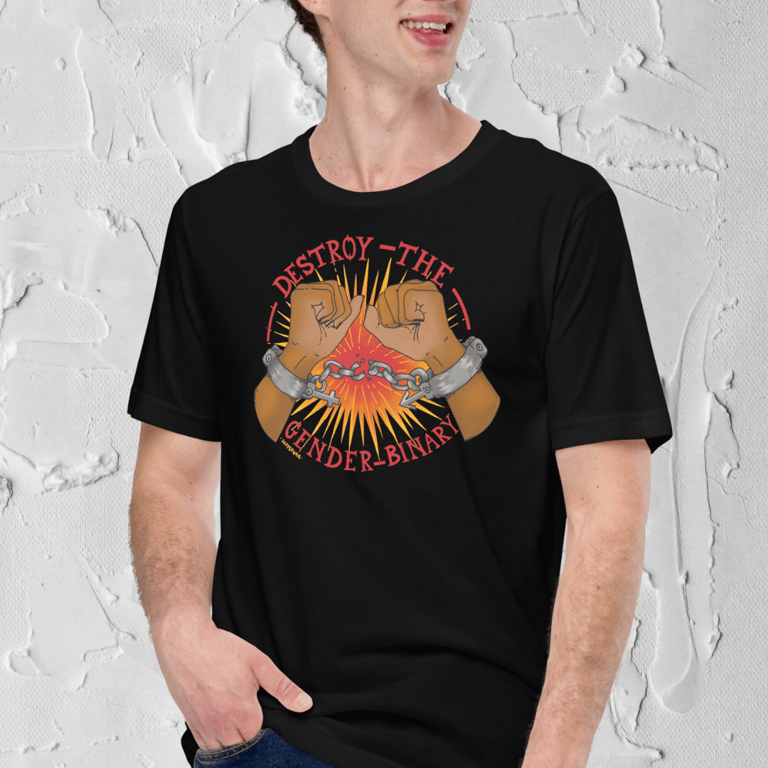 Destroy The Gender Binary Printed Tee