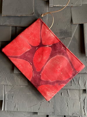 Image of hand marbled one of a kind pouch - no. 11