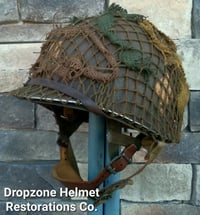 Image 5 of WWII M2 D-bale 101st Airborne 506th PIR Helmet Captain Front Seam Westinghouse Paratrooper Liner.