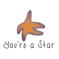 Image 3 of You're A Star - Starfish Pun Sticker 5in