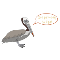 Image 2 of You Peli-can Do This - Pelican Pun Sticker 5in