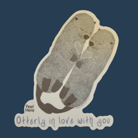 Image 3 of Otterly In Love With You - Otter Pun Sticker 3in