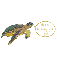 Image 2 of You've Turtally Got This! - Sea Turtle Pun Sticker 5in