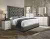 High Grey Nailhead Bed