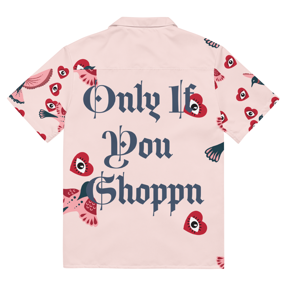 Image of Pink Starburst Bird/Heart Button Up