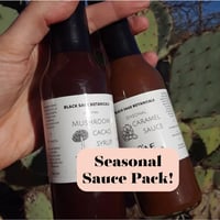 sauce pack • seasonal cacao syrup + caramel sauce duo