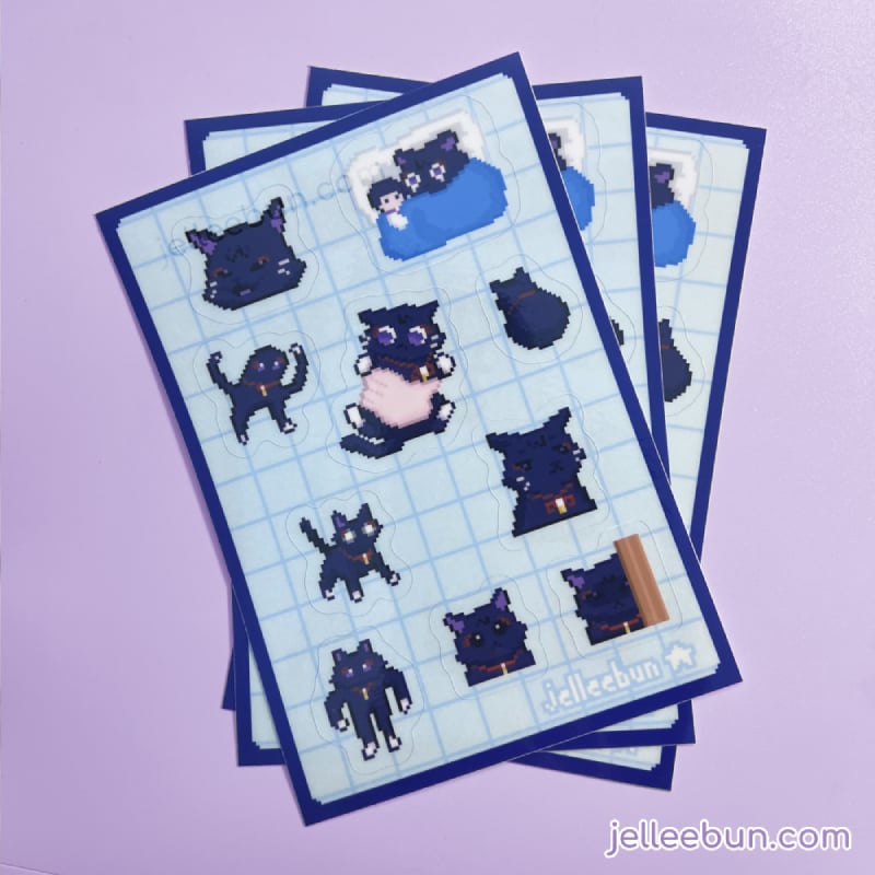 Image of scarameow (genshin impact) - 4x6" sticker sheet