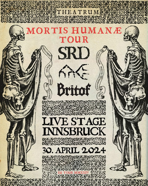 Image of THEATRUM MORTIS HUMANAE Tour with // SRD // ATER ERA // BRITOF // WHISPERS OF THE DAMNED  30.04.2024
