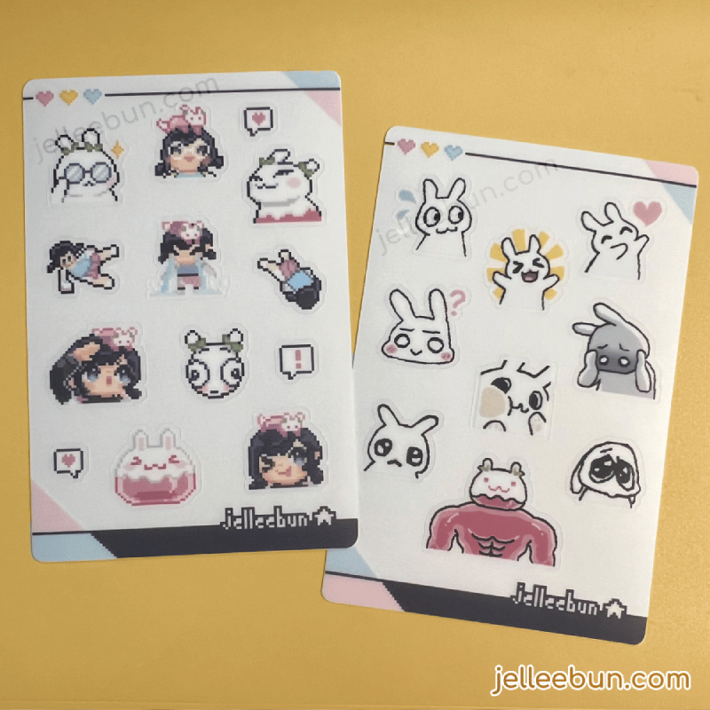 Image of jelleeEmotes - 4x6" sticker sheet