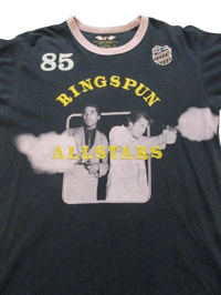 Image 2 of Ringspun Allstars Miami Vice Vintage T-Shirt Black & Pink Size Medium Mens