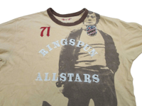 Image 2 of Ringspun Allstars Rare Oliver Reed Vintage T-Shirt Peach & Brown Size Medium