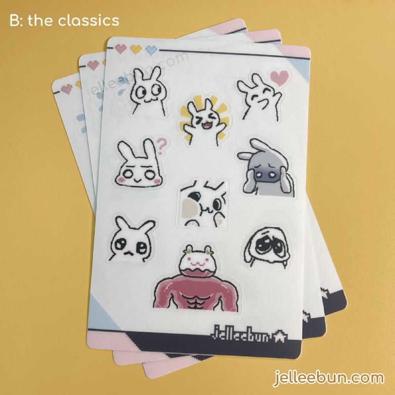 Image of jelleeEmotes - 4x6" sticker sheet