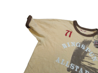 Image 3 of Ringspun Allstars Rare Oliver Reed Vintage T-Shirt Peach & Brown Size Medium