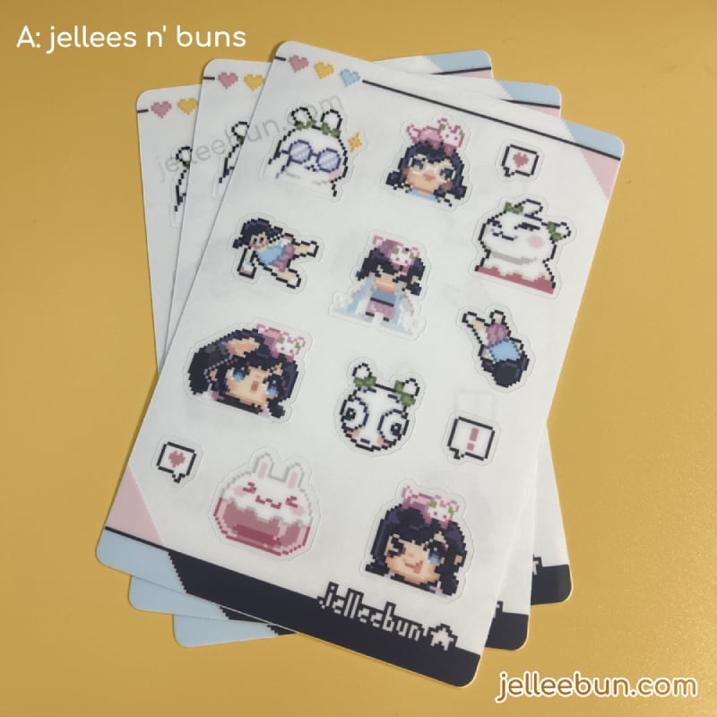 Image of jelleeEmotes - 4x6" sticker sheet