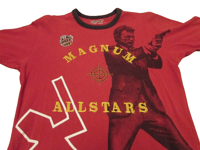 Image 2 of Ringspun Allstars Dirty Harry Vintage T-Shirt Red & Black Size Medium Mens