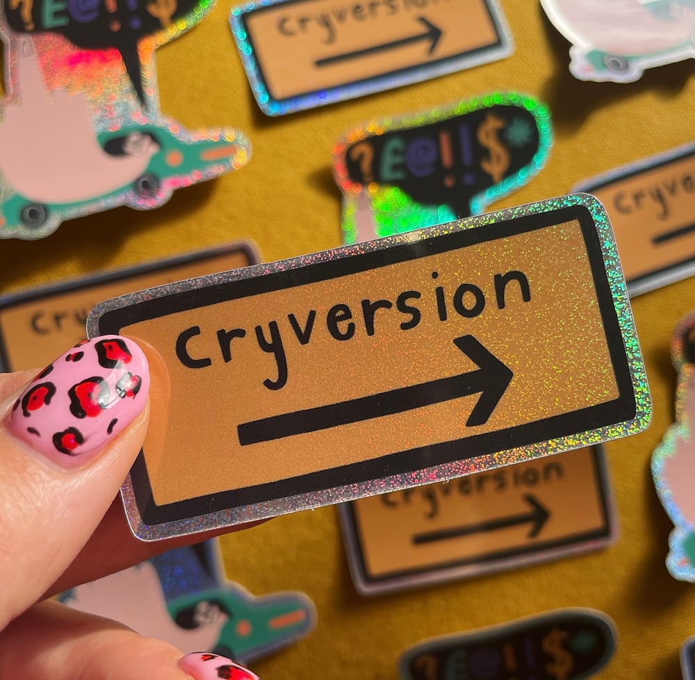 Image of Cryversion Glitter Sticker 