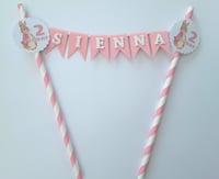 Image 3 of Personalised Flopsy Bunny Bunting Cake Topper