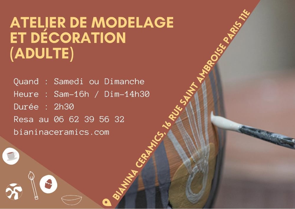 Image of Bon cadeau : atelier modelage et décoration sur céramiques