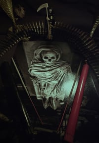 Black Santa Muerte bundle with exclusive print 'BURIAL'.