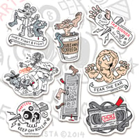 Image 2 of Jiujitsu Doodles Sticker Set 1