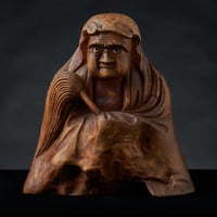 Image 1 of DARUMA WOOD CARVING STATUE