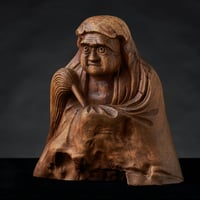 Image 2 of DARUMA WOOD CARVING STATUE