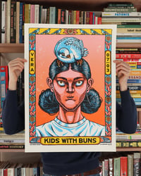 Image 2 of Kids with Buns | 50x70 cm Screen print