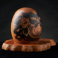 Image 4 of DARUMA WOOD STATUE