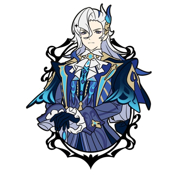 Image of Neuvillette Overlord Enamel pin 