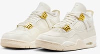 AJ 4 WMNS “Cream/Metallic Gold”