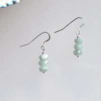 Image 2 of Amazonite Gemstone Necklace and Earrings Set