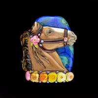 Image 1 of XXXL. Atlas Carousel Horse - Flamework GLass Sculpture Bead