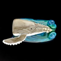 Image 1 of XXXL. Sirius - Humpback Whale - Flamework Glass Sculpture