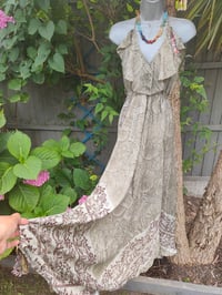 Image 1 of Bianca Frill maxi dress Greys