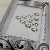 Image 2 of Tear Drop Shape Bindis in Silver color