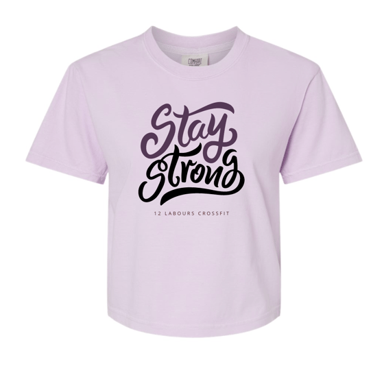 Image of Stay Strong Violet Crop