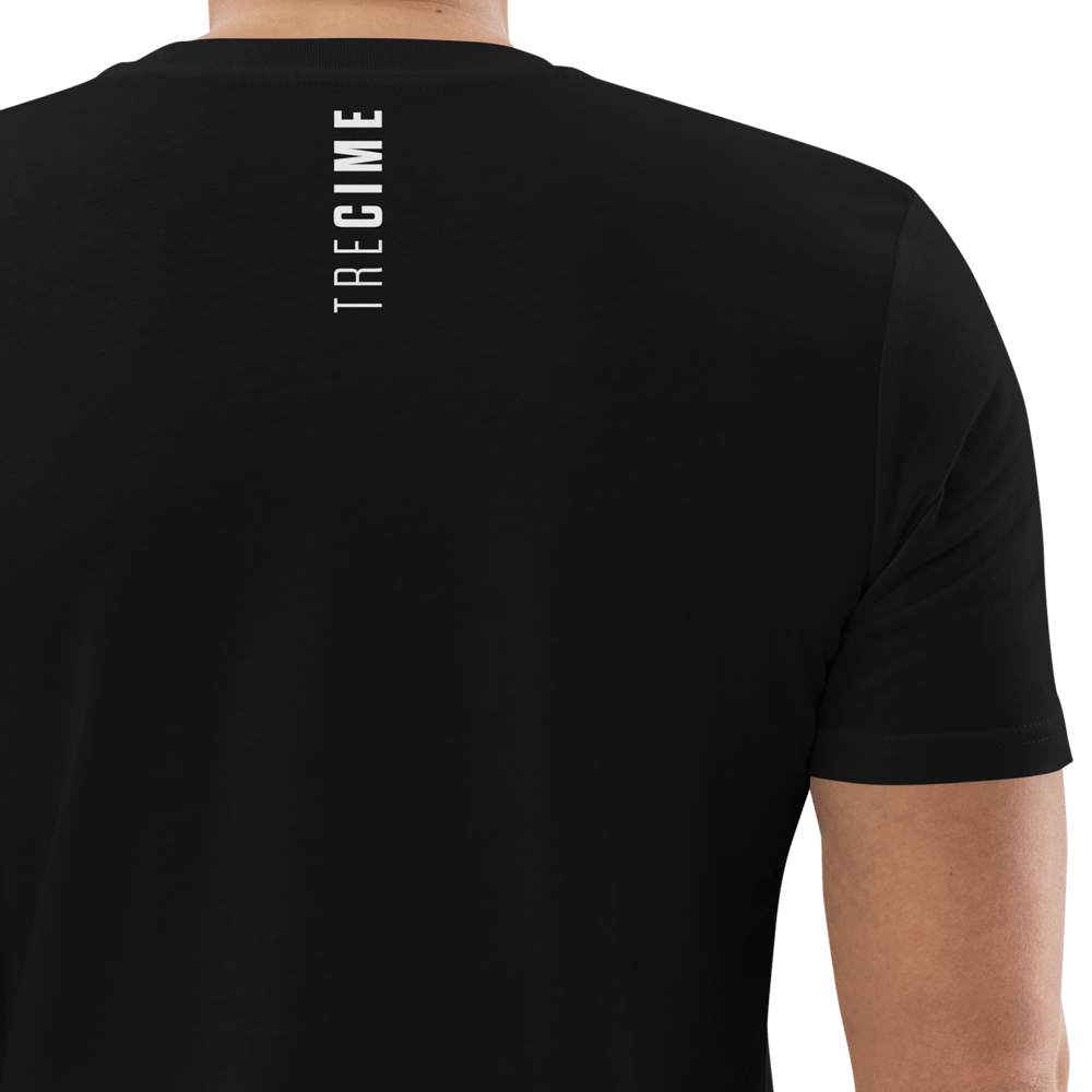Tre Cime di Lavaredo PULSE T-shirt in Cotone Organico Unisex Nero / white
