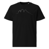 Tre Cime di Lavaredo PULSE T-shirt in Cotone Organico Unisex Nero / white
