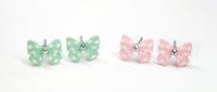 TINY Polka Dot Bow Studs 