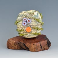 Image 2 of XL. Streaky Green Envy Crab - Flamework Glass Sculpture Bead